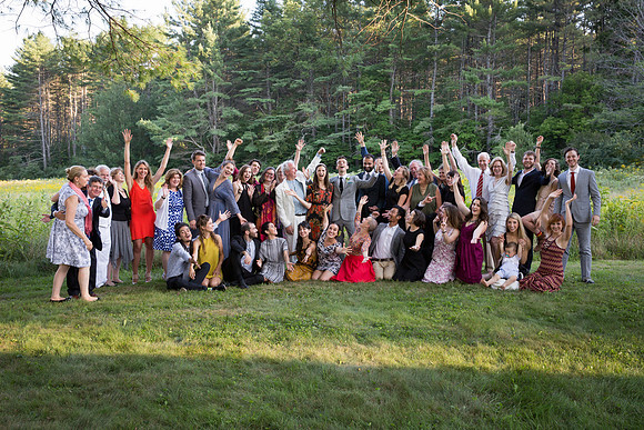 Outdoor artists summer wedding in Vermont