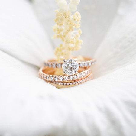 Wedding ring detail shot